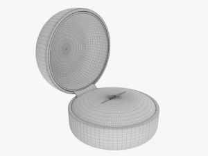 Jewelry box round open 3D Model