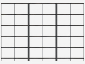 Modular bookcase Cattelan Hudson Model 3D