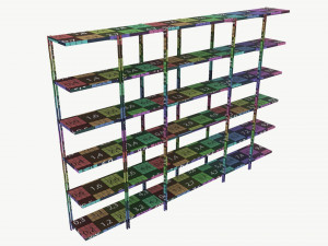 Modular bookcase Cattelan Hudson Model 3D