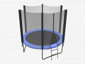 セーフティネット付き屋外トランポリン 3Dモデル