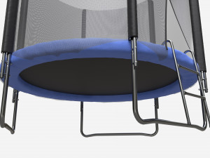 Outdoor Trampoline with Safety Net 3D Model