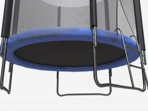 Outdoor Trampoline with Safety Net 3D Model