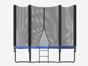 Outdoor Trampoline with Safety Net 3D Model