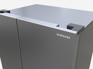 Side-by-Side Fridge Samsung RS66A8100S9 Model 3D