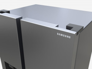 Side-by-Side Fridge Samsung RS68A8540B1 3D 模型