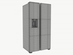 Side-by-Side Fridge Samsung RS68A8540B1 3D Model