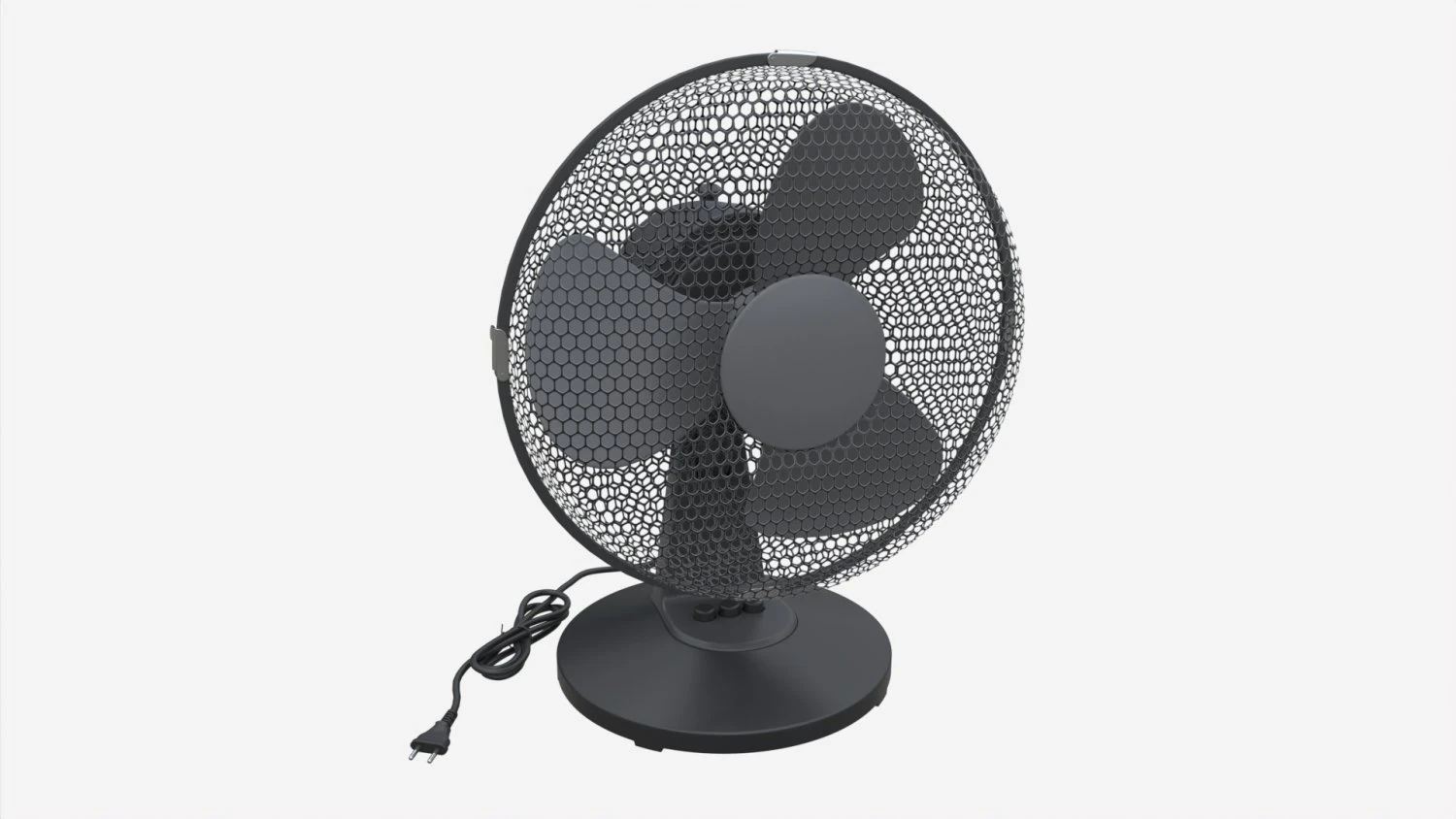Table Fan Gray 3D Model .c4d .max .obj .3ds .fbx .stl .blend