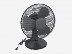 Table Fan Gray 3D Model