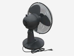 Table Fan Gray Model 3D
