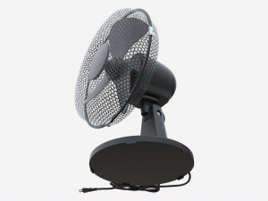 Table Fan Gray Model 3D