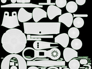 Table Fan Gray Model 3D