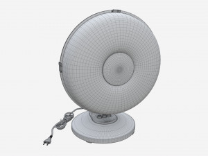 Table Fan White Modello 3D