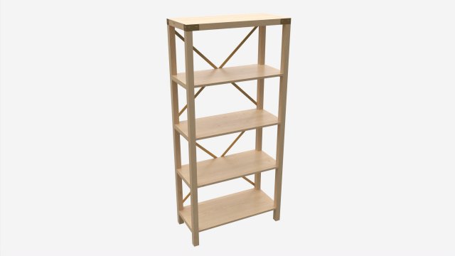 Urban Industrial Bookshelf Andersen 3D 模型 .c4d .max .obj .3ds .fbx .stl .blend 