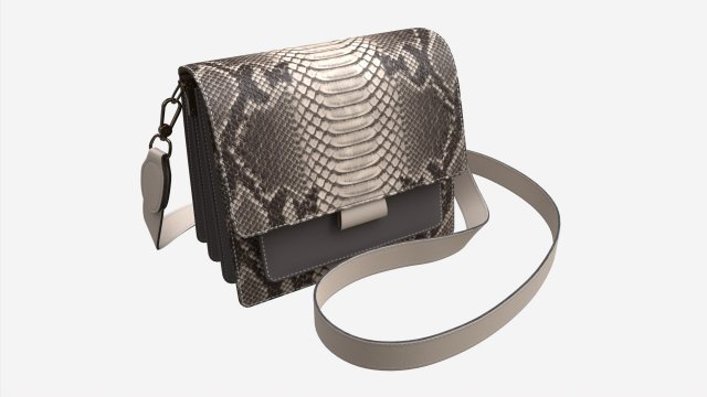 Women Shoulder Bag Leather Snake Skin 3D Модель .c4d .max .obj .3ds .fbx .stl .blend 