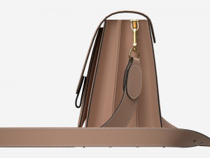 Women Shoulder Bag Light Brown Leather 3D Модель