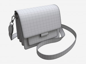 Women Shoulder Bag Light Brown Leather 3D Модель