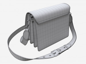 Women Shoulder Bag Light Brown Leather 3D Модель
