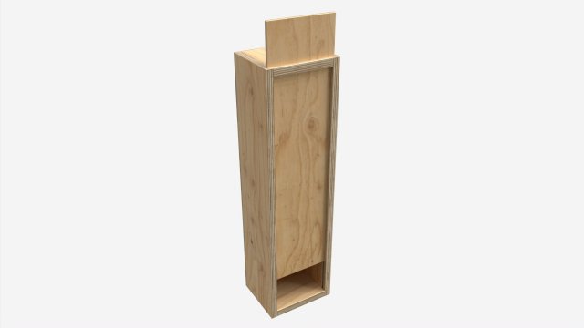 Wooden box for wine bottle 3D 模型 .c4d .max .obj .3ds .fbx .stl .blend 
