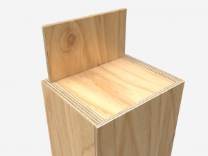 Wooden box for wine bottle 3D 模型