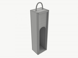 Wooden box for wine bottle with handle 3D Модель