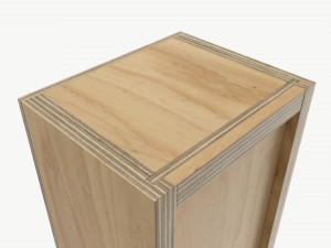 Wooden box for wine bottle with hole 3D Модель
