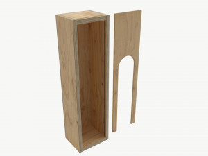 Wooden box for wine bottle with hole 3D Модель