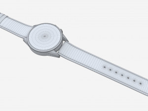 Wristwatch with Leather Strap 01 3D-Modell