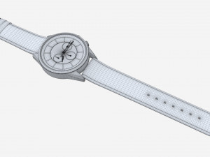 Wristwatch with Leather Strap 01 3D-Modell
