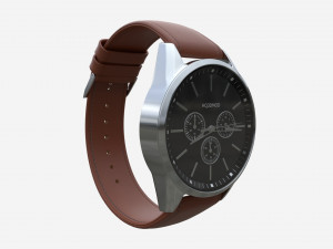 Wristwatch with Leather Strap 03 Model 3D