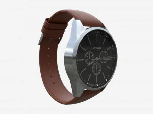 レザーストラップ付き腕時計03 3Dモデル