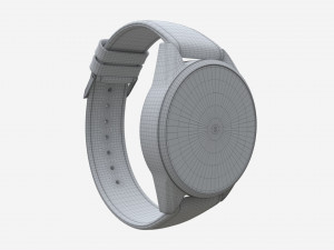 Wristwatch with Leather Strap 03 3D Model