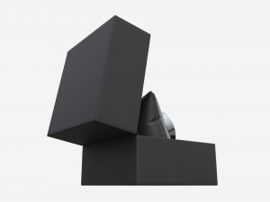 Wristwatch with Leather Strap in box 01 3D Model