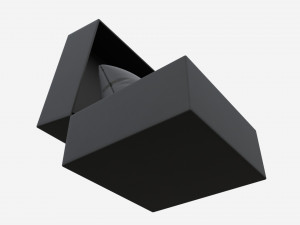 Wristwatch with Leather Strap in box 01 3D Model