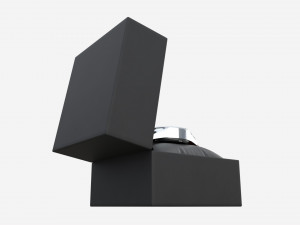Wristwatch with Leather Strap in box 02 Model 3D