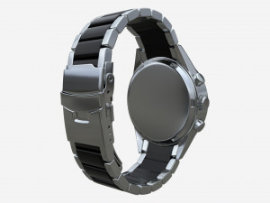 Wristwatch with Steel Bracelet 01 3D Модель