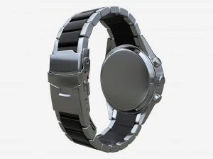 Wristwatch with Steel Bracelet 01 3D Model