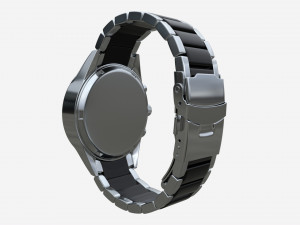 Wristwatch with Steel Bracelet 01 3D Модель
