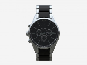 Wristwatch with Steel Bracelet 01 3D Модель