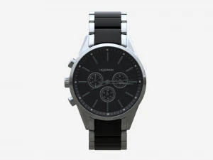 Wristwatch with Steel Bracelet 01 3D Model
