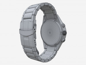 Wristwatch with Steel Bracelet 01 3D Модель