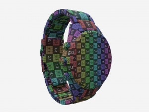 Wristwatch with Steel Bracelet 01 3D Модель