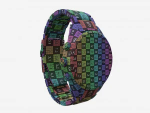 Wristwatch with Steel Bracelet 01 3D Model