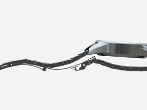 Wristwatch with Steel Bracelet 02 Model 3D