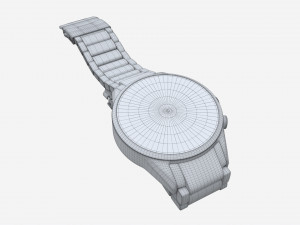 Wristwatch with Steel Bracelet 02 Model 3D