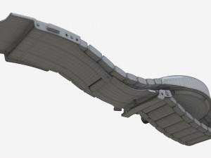 Wristwatch with Steel Bracelet 02 Model 3D