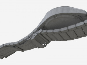 Wristwatch with Steel Bracelet 02 Model 3D
