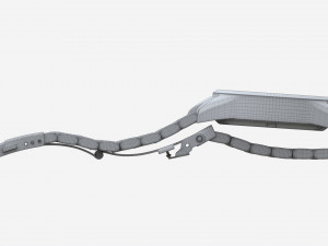 Wristwatch with Steel Bracelet 02 Model 3D