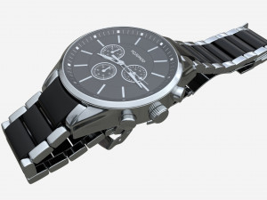 Wristwatch with Steel Bracelet 03 Modelo 3D