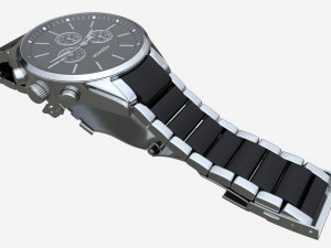 Wristwatch with Steel Bracelet 03 Modelo 3D