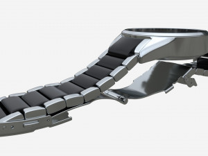 Wristwatch with Steel Bracelet 03 Modelo 3D